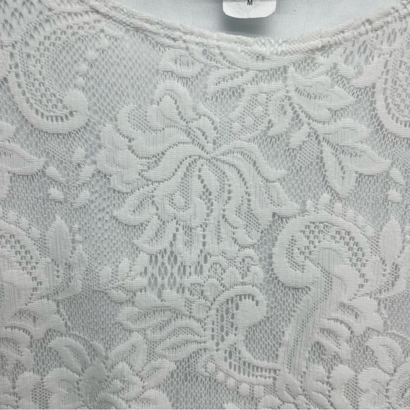 Giorgio Fiorlini white lace top size Medium - Picture 2 of 8